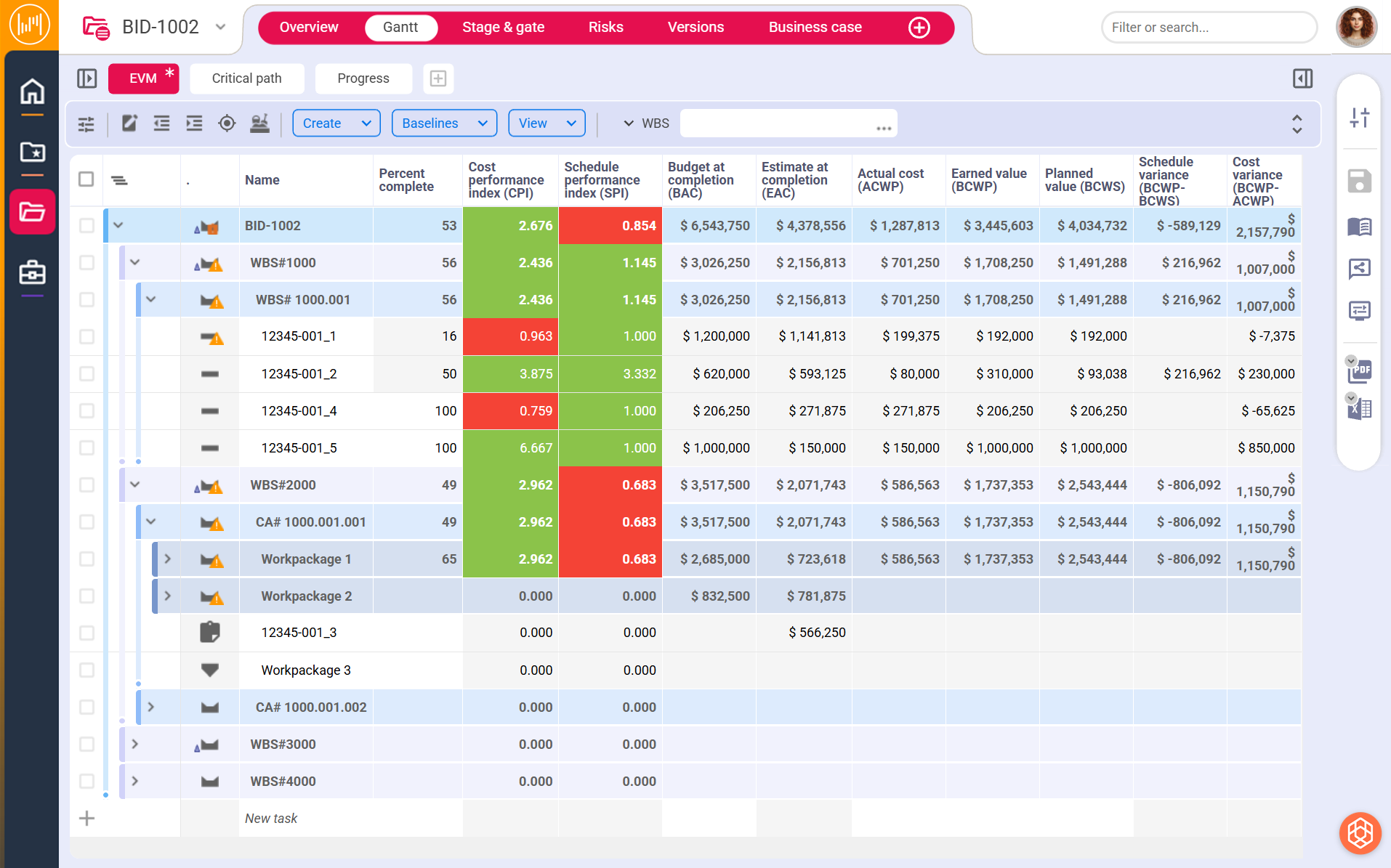 Control capital project cost, schedule, risks and performance